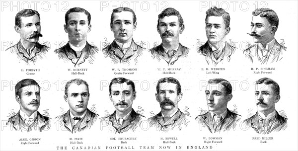 ''The Canadian Football Team now in England', 1888. Creator: Unknown.