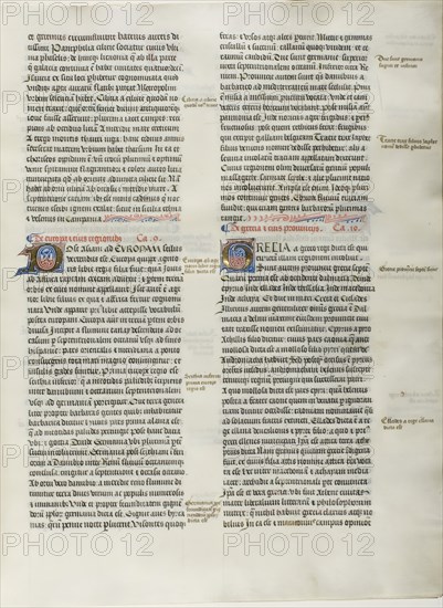 Folio Three from Burchard of Sion's De locis ac mirabilibus mundi, or an Illuminated Ge..., c. 1460. Creator: Burchard of Mount Sion.