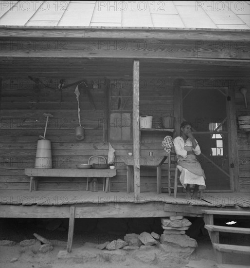 Porch of Negro tenant house, showing household equipment. Person County ...