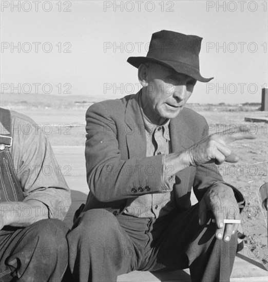 Former Nebraska Farmer, now a migrant farm worker. Klamath County, Oregon. .