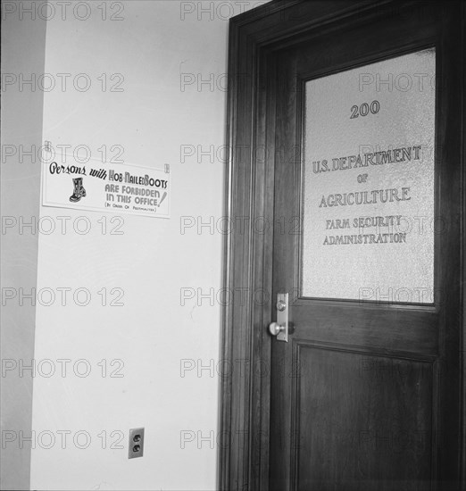 FSA (Farm Security Administration) county office. Bonners Ferry, Idaho.