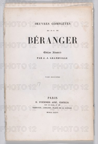 The Complete Works of P.J. de Béranger, 1836.