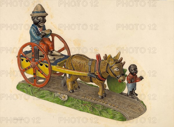 Toy Bank: Donkey and Cart, c. 1941.