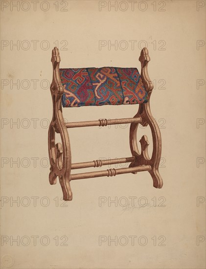 Foot Rest, c. 1940. Creator: Georgine E. Mason.