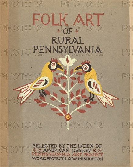 Study for Portfolio Cover: "Folk Art of Rural Pennsylvania", 1935/1942. Creator: Unknown.