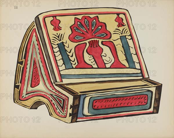 Plate 18: Reading Stand, Llano: From Portfolio "Spanish Colonial Designs of New Mexico", 1935/1942. Creator: Unknown.