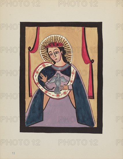 Plate 11: Annunciation: From Portfolio "Spanish Colonial Designs of New Mexico", 1935/1942. Creator: Unknown.