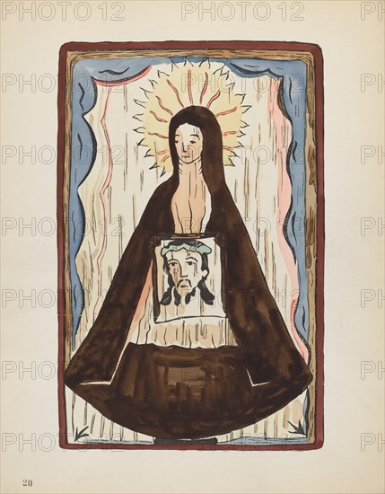 Plate 20: Saint Veronica: From Portfolio "Spanish Colonial Designs of New Mexico", 1935/1942. Creator: Unknown.