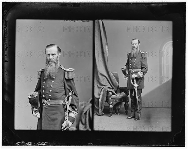 Admiral John Lorimer Worden, US Navy (Commander of the Monitor), between 1865 and 1880. Creator: Unknown.