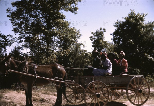 Going to town on Saturday afternoon, Greene County, Georgia, 1941. Creator: Jack Delano.