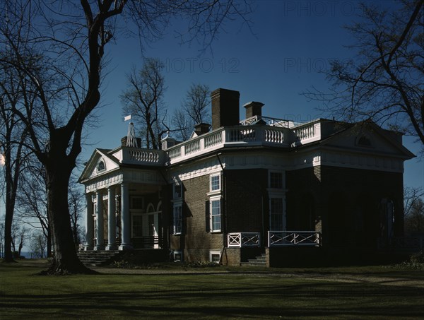 Monticello, home of Thomas Jefferson, Charlottesville, Va., 1943. Creator: John Collier.