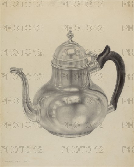 Silver Teapot, c. 1938.