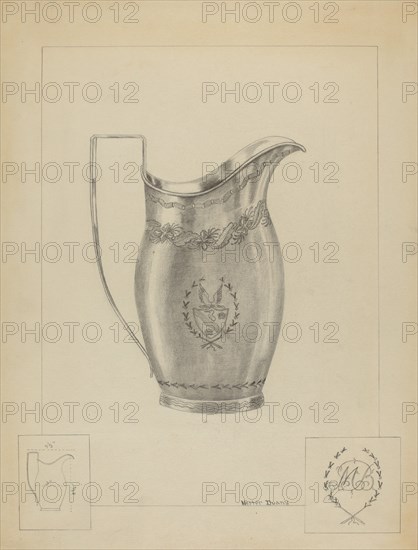 Silver Creamer, c. 1936.