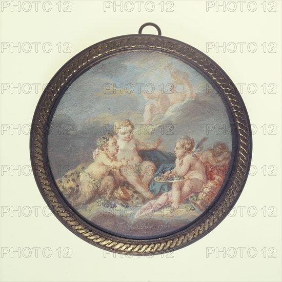 Cherubs with grapes, c1850.