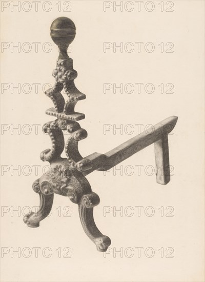 Andiron (one of pair), c. 1938.