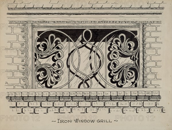 Iron Work in Attic Window, c. 1936.