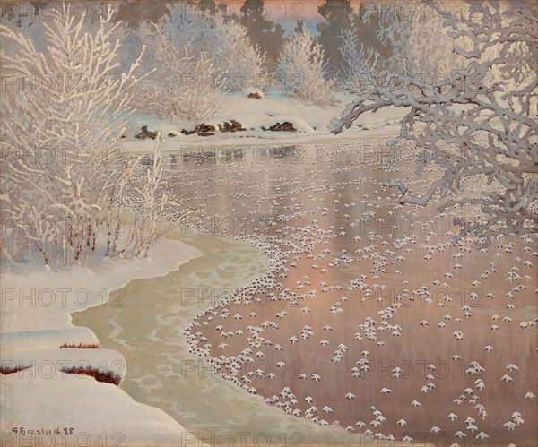 Winter landscape, 1925. Private Collection.