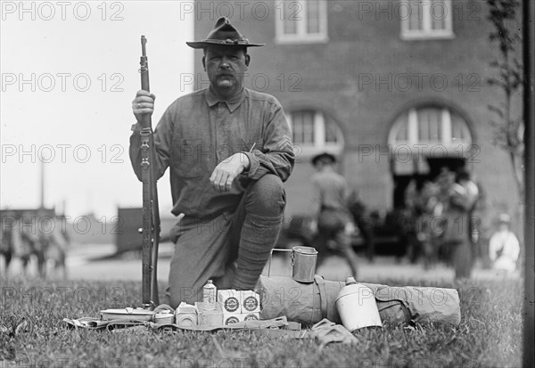 U.S. Army Inspection, New Equipment, 1910. Creator: Harris & Ewing.