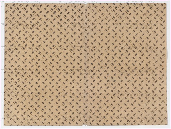 Sheet with overall pattern of dots and dashes, 19th century.