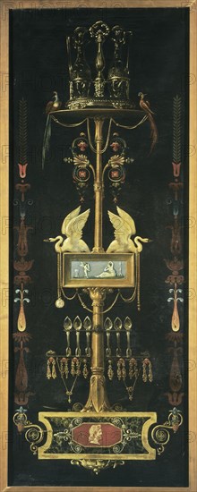 Decorative panel, sign of the goldsmith Passerieux, c1825.