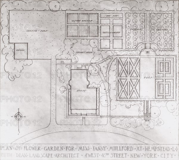 Fanny A. Mulford house, Fulton Avenue, Hempstead, New York, c1916. Creator: Frances Benjamin Johnston.