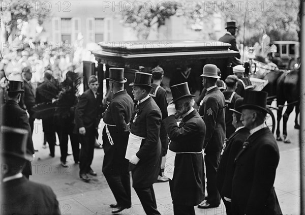 Schley, Winfield Scott, Rear Admiral, U.S.N. Funeral, St. John's Church - Masons, 1911.