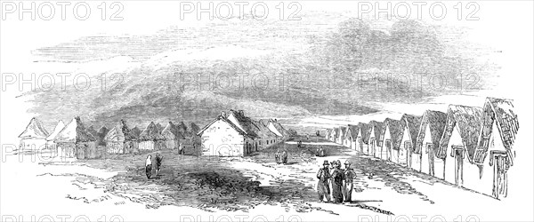 Sketch of a portion of the camp at St. Omer, 1854. Creator: Unknown.