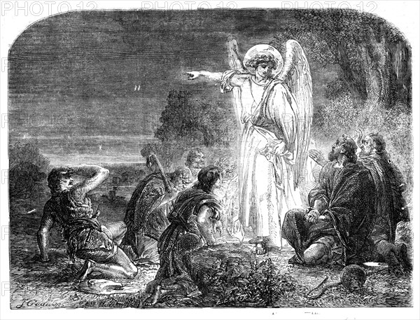 The Star in the East - the First Christmas Morning, 1854. Creator: James Godwin.