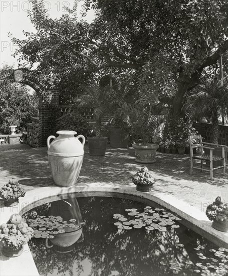 Quiet Corner, John Wesley Baxter, Dublin and Hill Roads, Greenwich, Connecticut, 1920. Creator: Frances Benjamin Johnston.