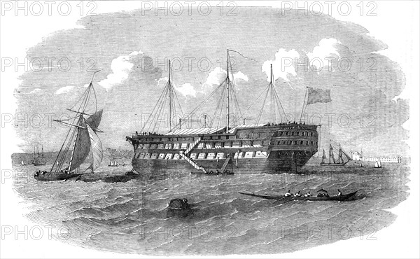 Hospital Ship near the Seraglio, at Constantinople, 1854. Creator: Unknown.