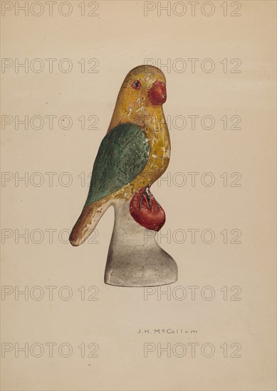 Chalkware Bird, c. 1940.