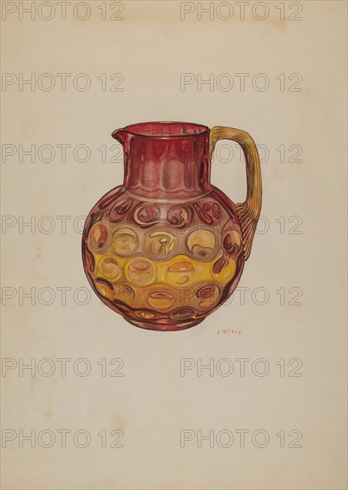 Pitcher (Amberina), c. 1941.