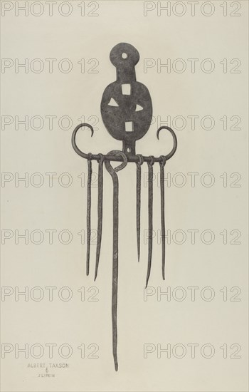 Skewers and Holder, c. 1940.