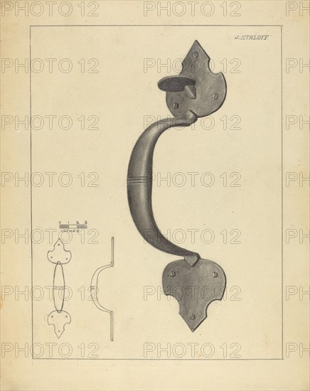 Door Handle with Thumb Press, c. 1939.