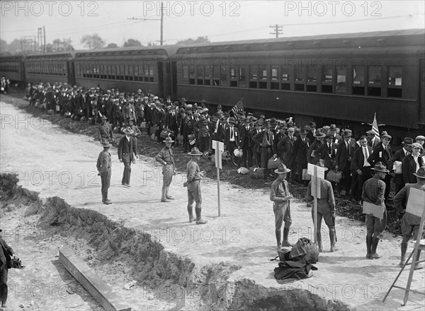 Camp Meade #1 - Arrival of Drafted Men, 1917.