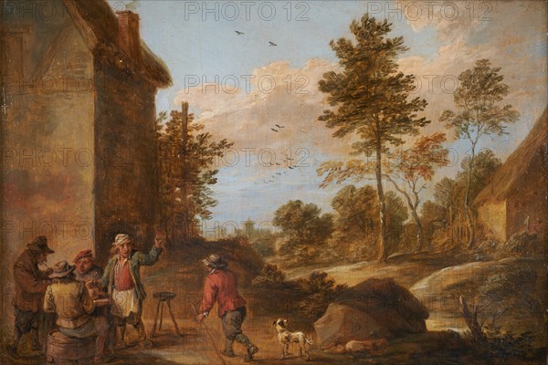 Peasants seated at the inn, between 1630 and 1690.