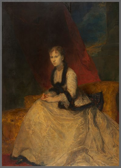 Portrait de la marquise Landolfo-Carcano, 1868. Creator: Gustave Ricard.