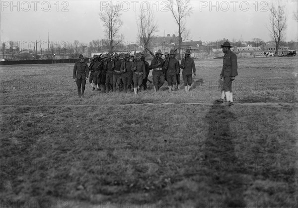 Army, U.S. Colored Soldiers, 1917. (African American soldiers and officers).