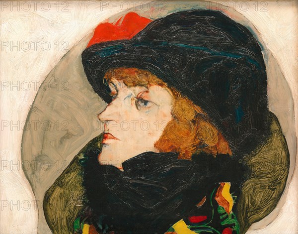 Portrait of Ida Roessler, 1912. Found in the collection of the Vienna Museum.