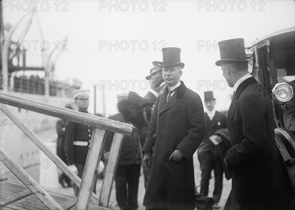 Allied Commission To U.S. Boarding Mayflower For Trip To Mount Vernon: Col. House, 1917. Creator: Harris & Ewing.