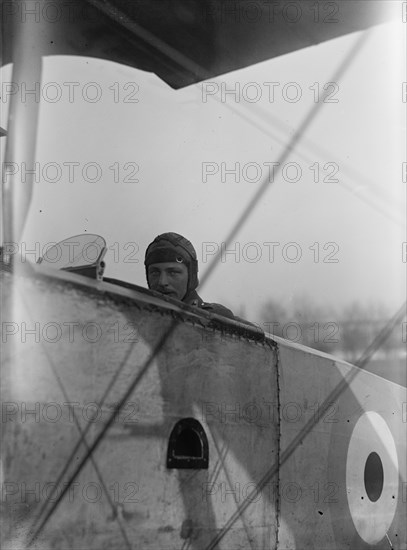 Allied Aircraft - Demonstration At Polo Grounds; Col. Charles E. Lee, British Aviator..., 1917. Creator: Harris & Ewing.