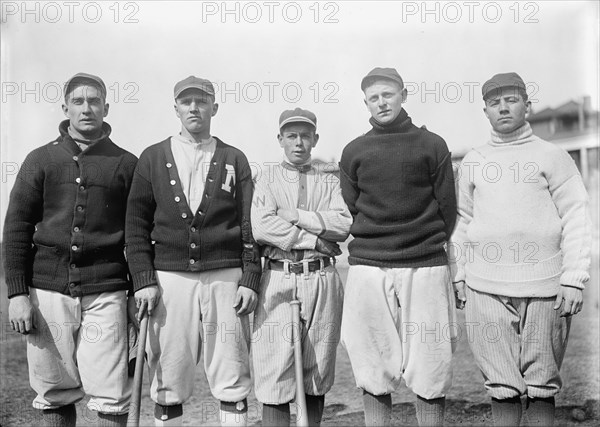 Bob Austin (Likely Robert V.), Vic Bickers (Maybe), Merito Acosta, Joe Gedeon, And..., ca. 1913. Creator: Harris & Ewing.