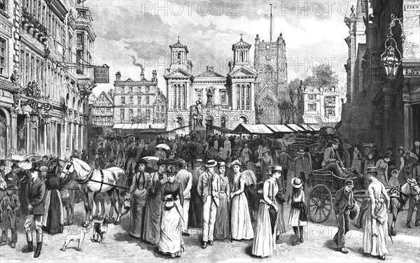 ''Kingston-On-Thames -The Market Place', 1890. Creator: Unknown.