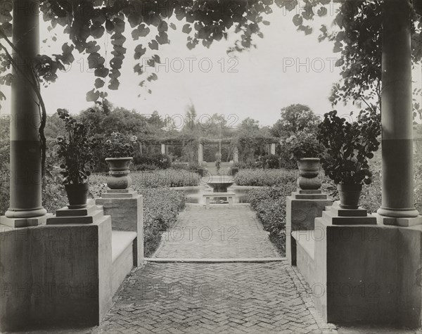 Pre`s Choisis, Albert Herter house, Georgica Pond, East Hampton, New York, 1913. Creators: Frances Benjamin Johnston, Johnston-Hewitt Studio.