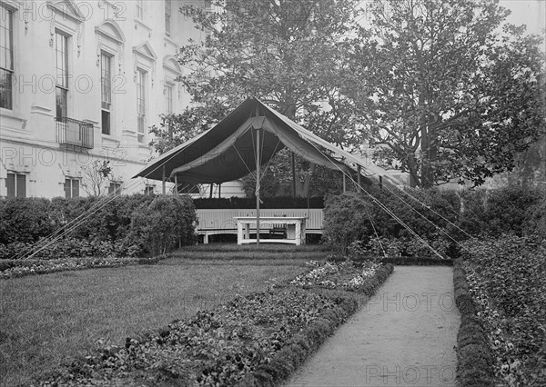 White House - Tent in Rose Garden, 1914.