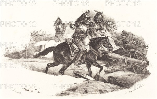 Cuirassiers Charging, 1823.