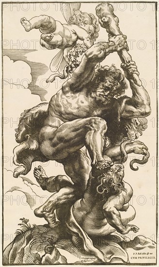 Hercules Fighting the Fury and the Discord.