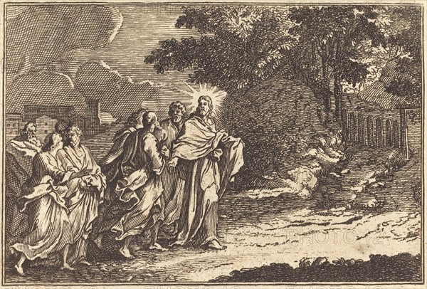 Christ Arrives on the Mount of Olives. Creator: Unknown.