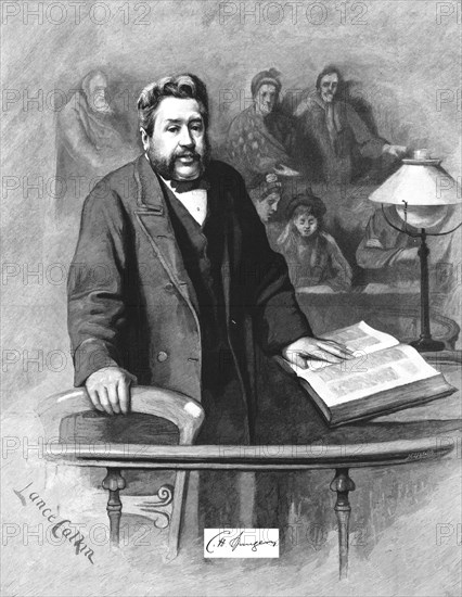 ''Celebrities of the Day -- The Rev.Charles Haddon Spurgeon; Pastor of the Metropolitan Tabernacle', Creator: Lance Calkin.