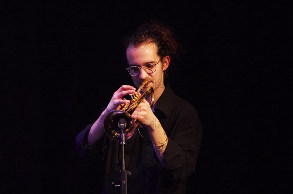 Christos Stylianides, Daisy George Quintet, New Generation Jazz Festival, Shoreham by Sea, 2022. Creator: Brian O'Connor.